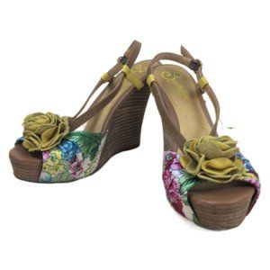Seychelles Floral Wedge Heels 8.5